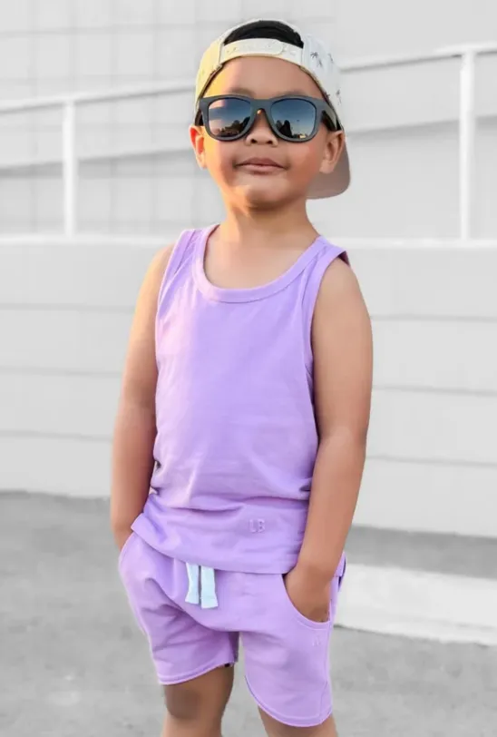 Elevated Tank Top in Electric Lilac by Little Bipsy