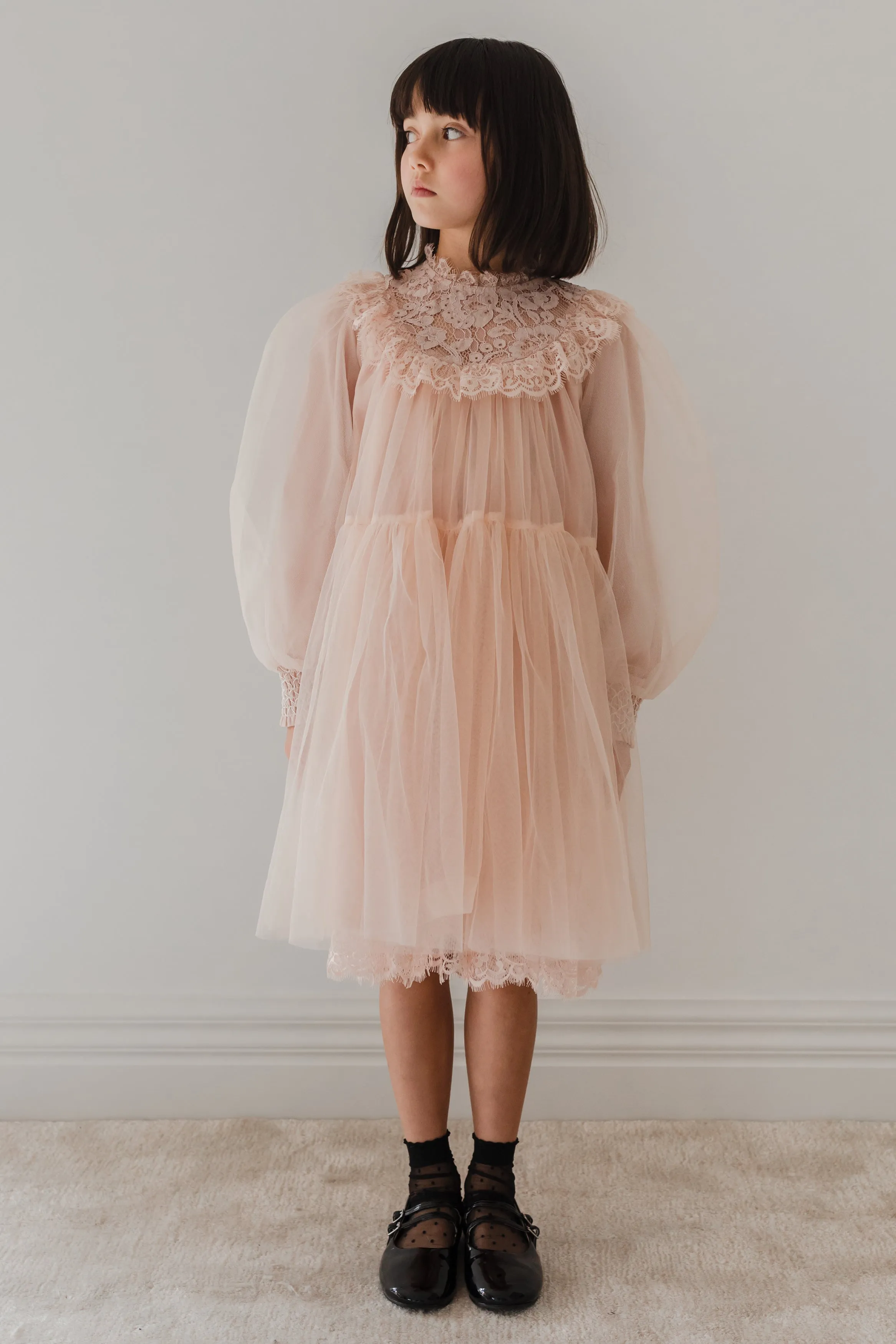 French Lace Tulle Babydoll Dress