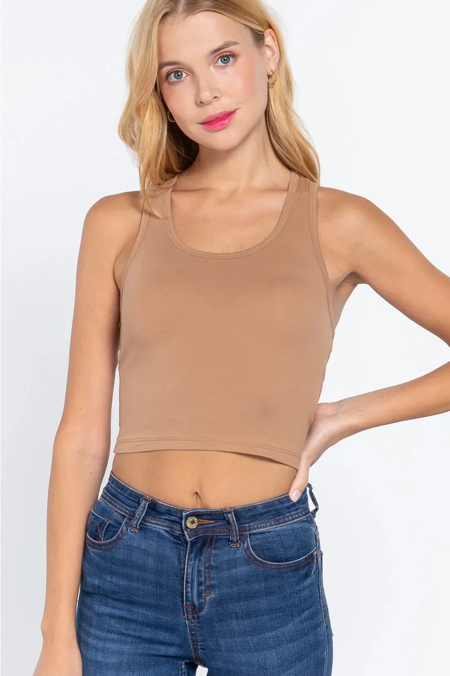 Mallory Racerback Fitted Crop Top