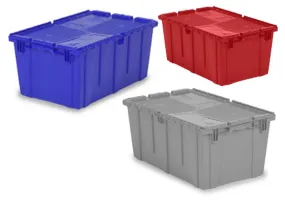 FliPak Containers: Red, Outside Top Dimensions 26.9"x 16.9", Bottom Outside Dimensions: 24.4"x 14.7", LB-FP2