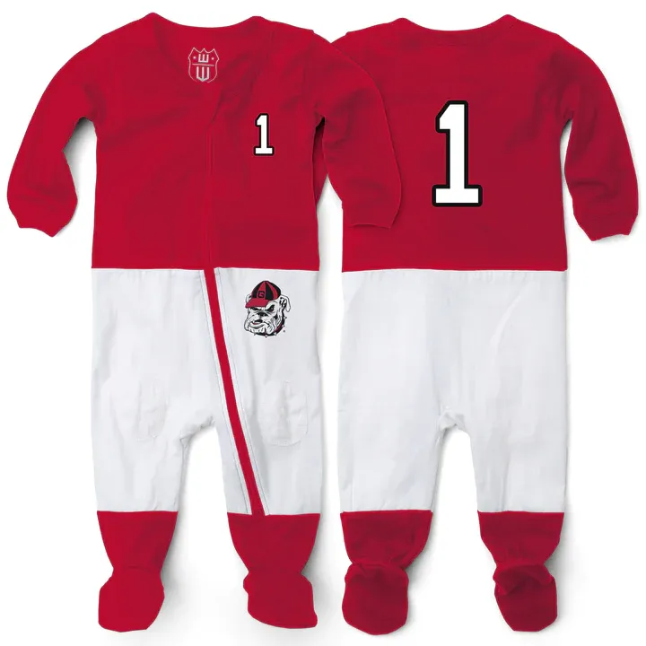 Georgia Bulldogs Baby Football Pajamas