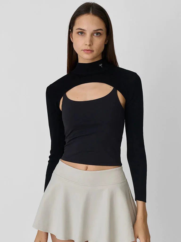 MINUS1 GOLF KNITTED UV CROP TOP