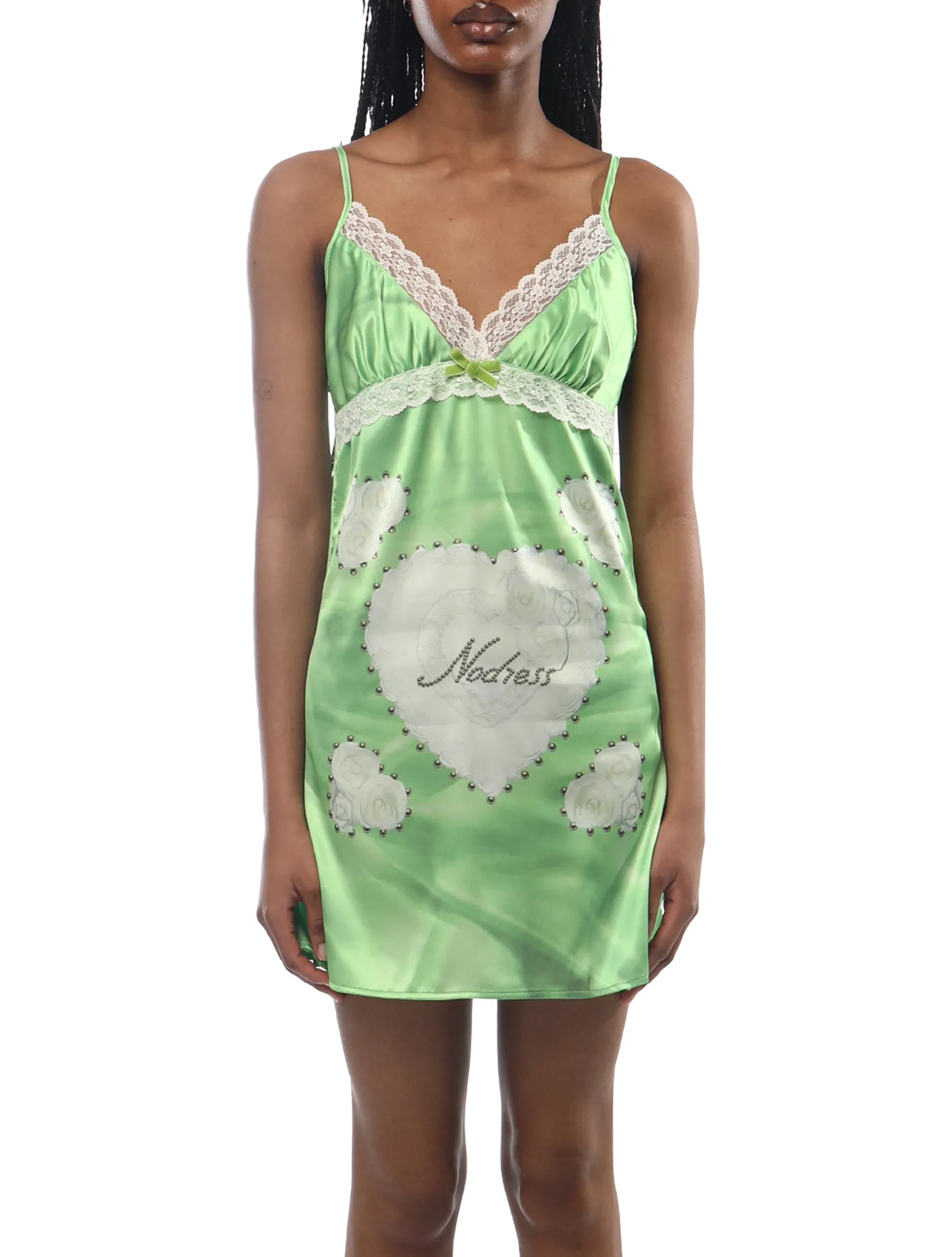 Green Birthday Cake Slip Dress