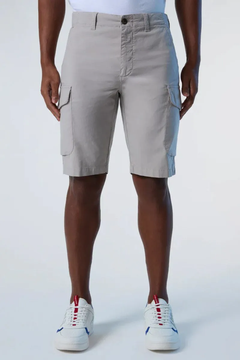 Gray men's cargo shorts