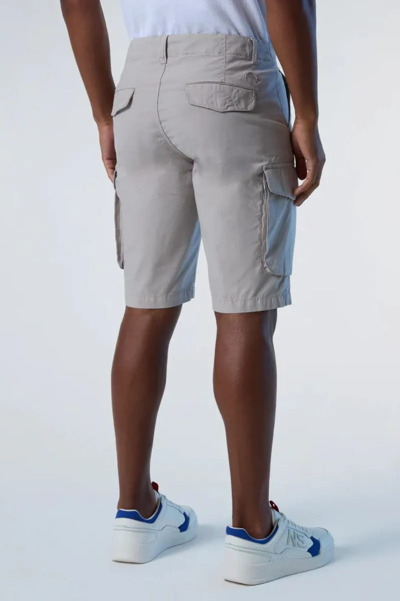 Gray men's cargo shorts