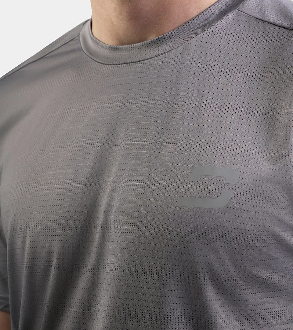 Grey Men's Perforated Sports T-shirt