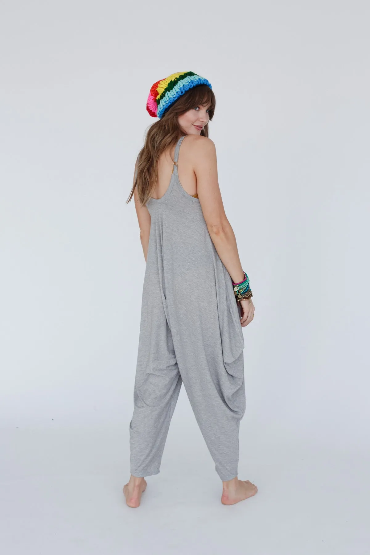 Ideal Harem Jumpsuit - Heather Gray