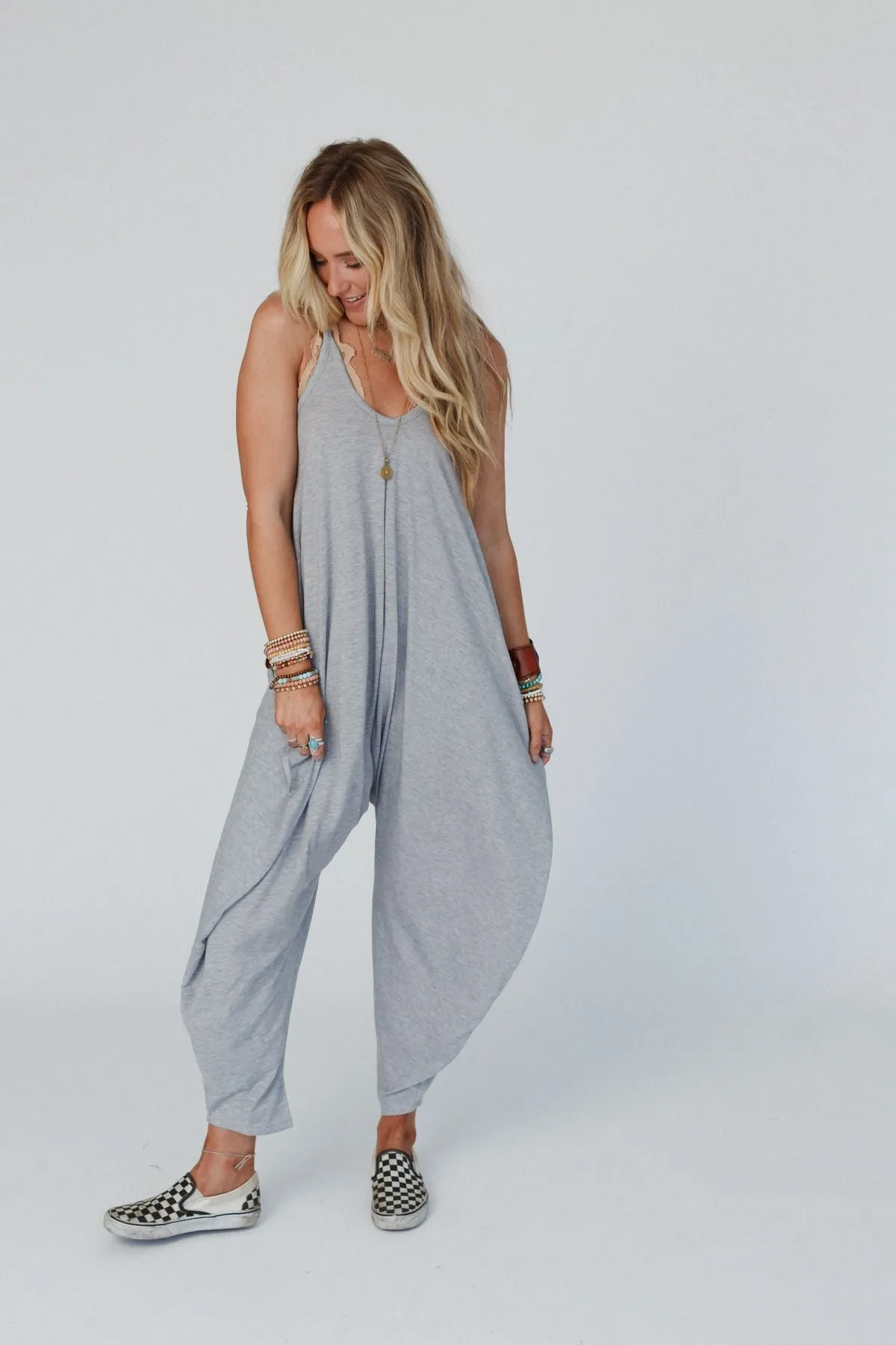 Ideal Harem Jumpsuit - Heather Gray