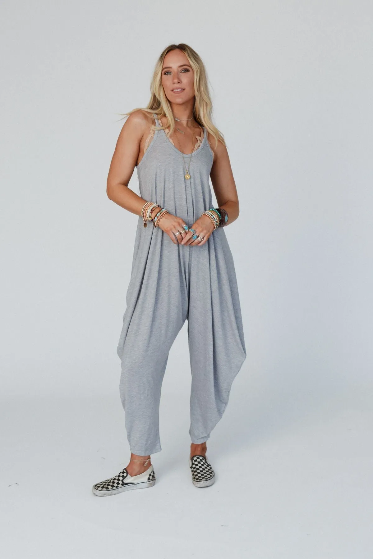 Ideal Harem Jumpsuit - Heather Gray