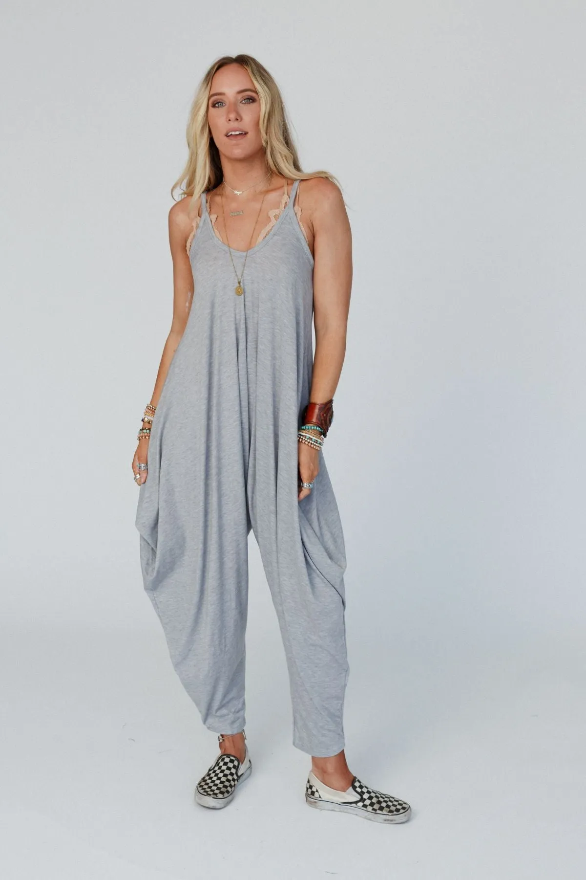 Ideal Harem Jumpsuit - Heather Gray