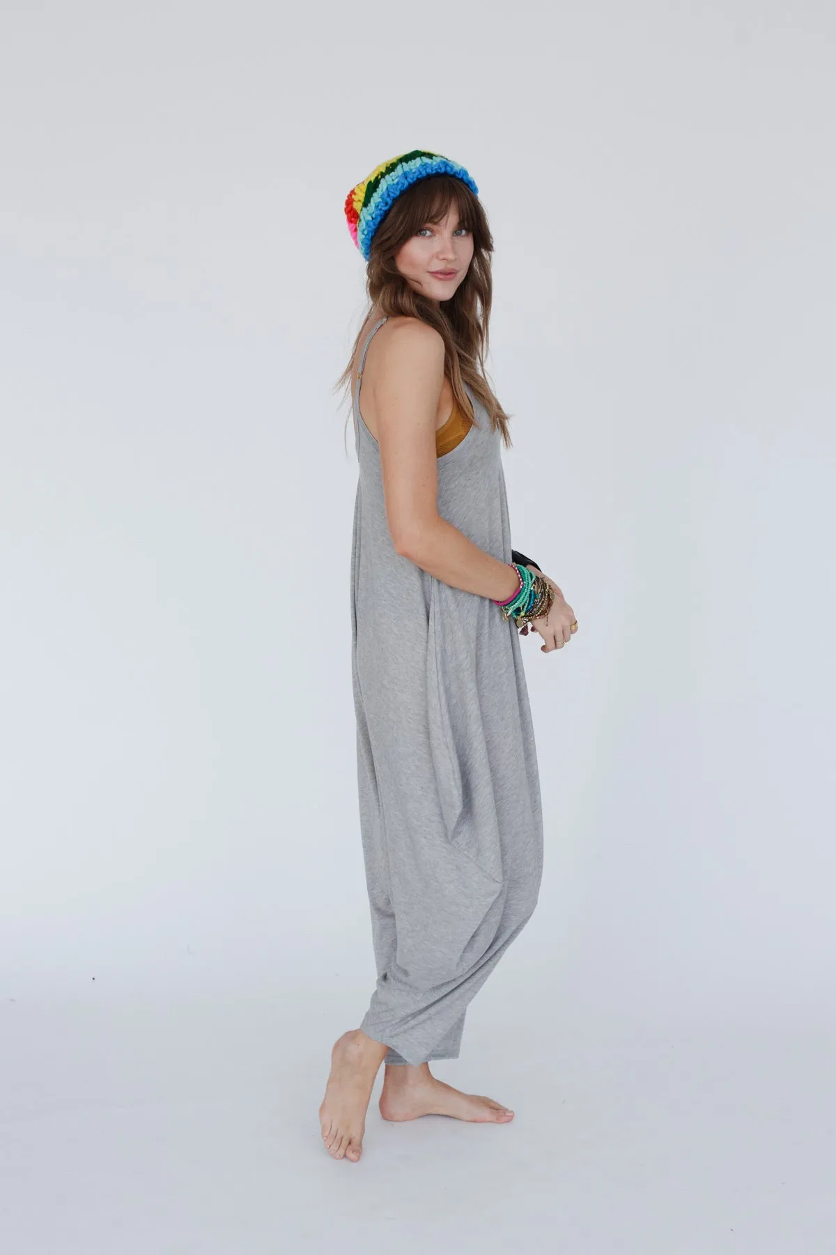 Ideal Harem Jumpsuit - Heather Gray