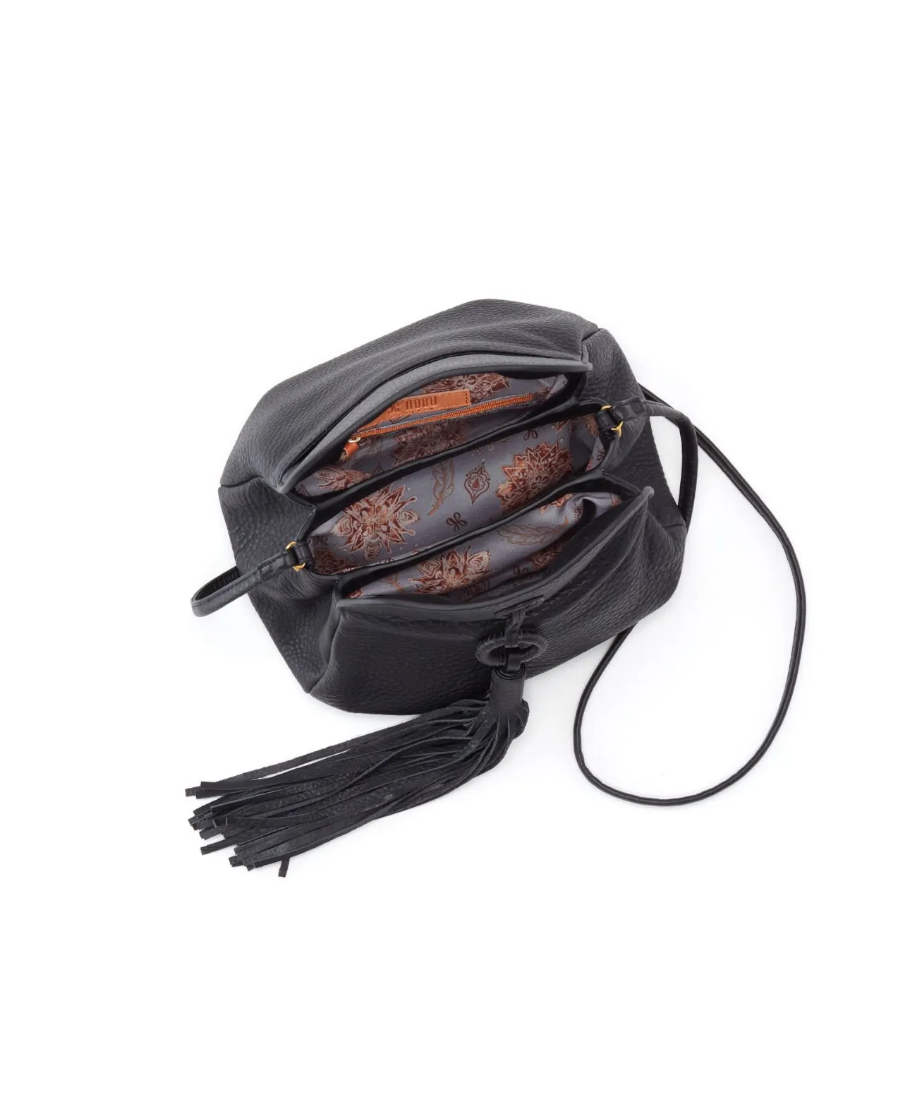 Hobo Birdy Tan Cinnamon Tassel Leather Crossbody