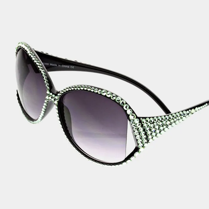 iLLASPARKZ Aviator Sunglasses with Crystal Trim