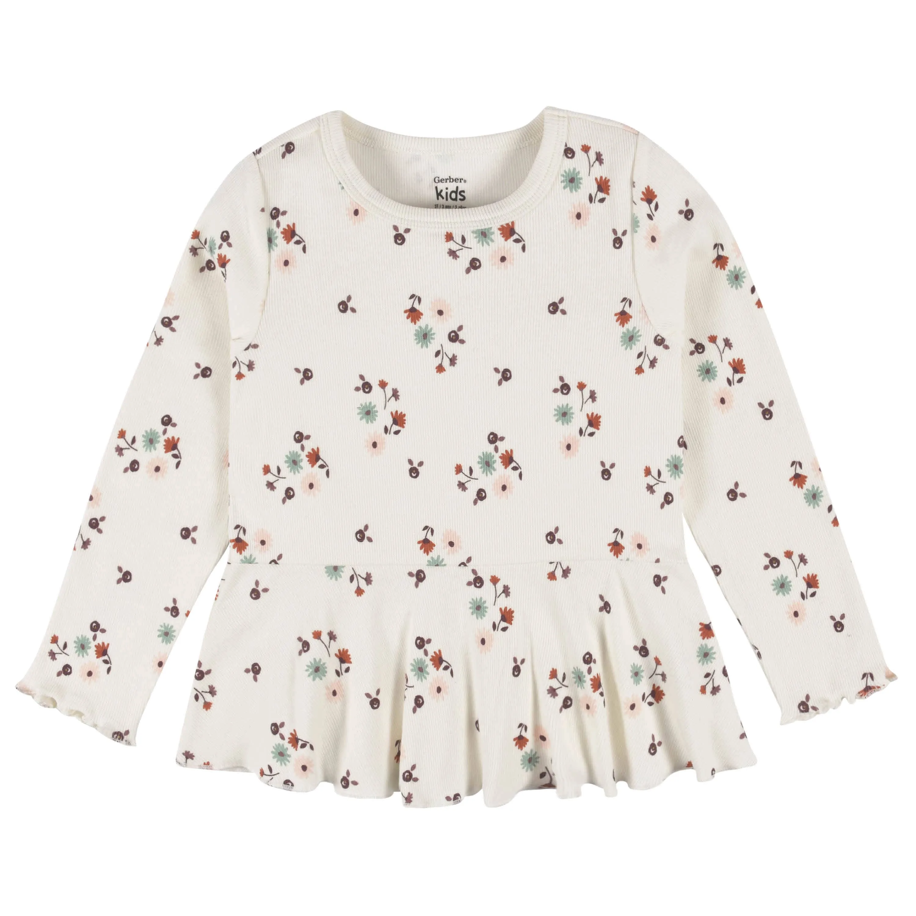 Infant Toddler Girls Mint Floral Peplum Tops for Sale