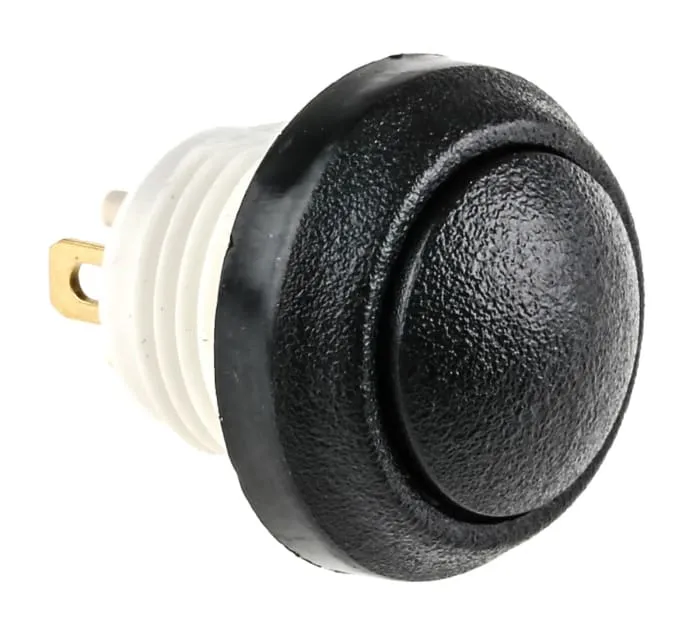 ITW Switches 48 Series Miniature Push Button Switch, Latching, Panel Mount, 13.6mm Cutout, SPST, Clear LED, 48V dc, IP67