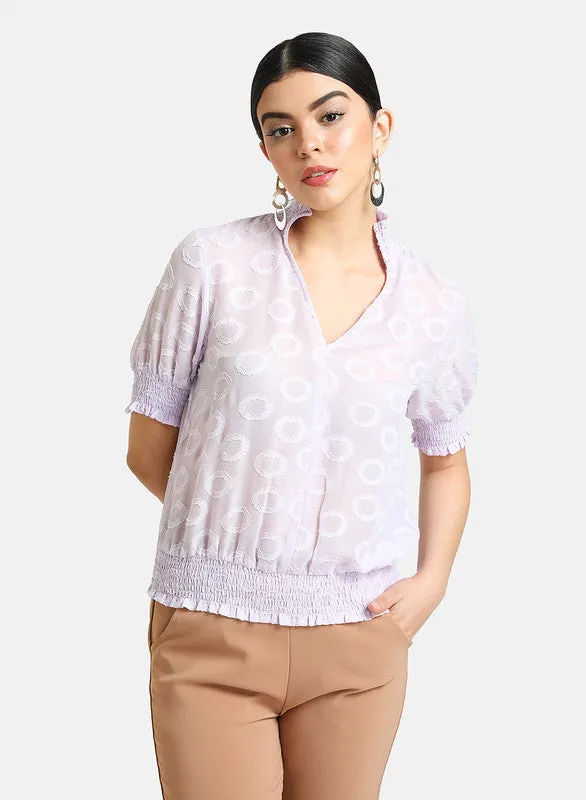 Chic Jacquard Blouse