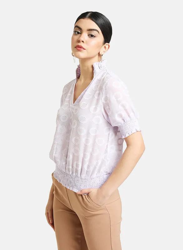 Chic Jacquard Blouse