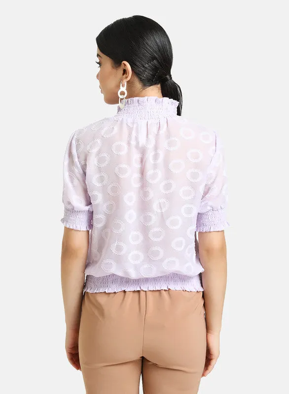 Chic Jacquard Blouse