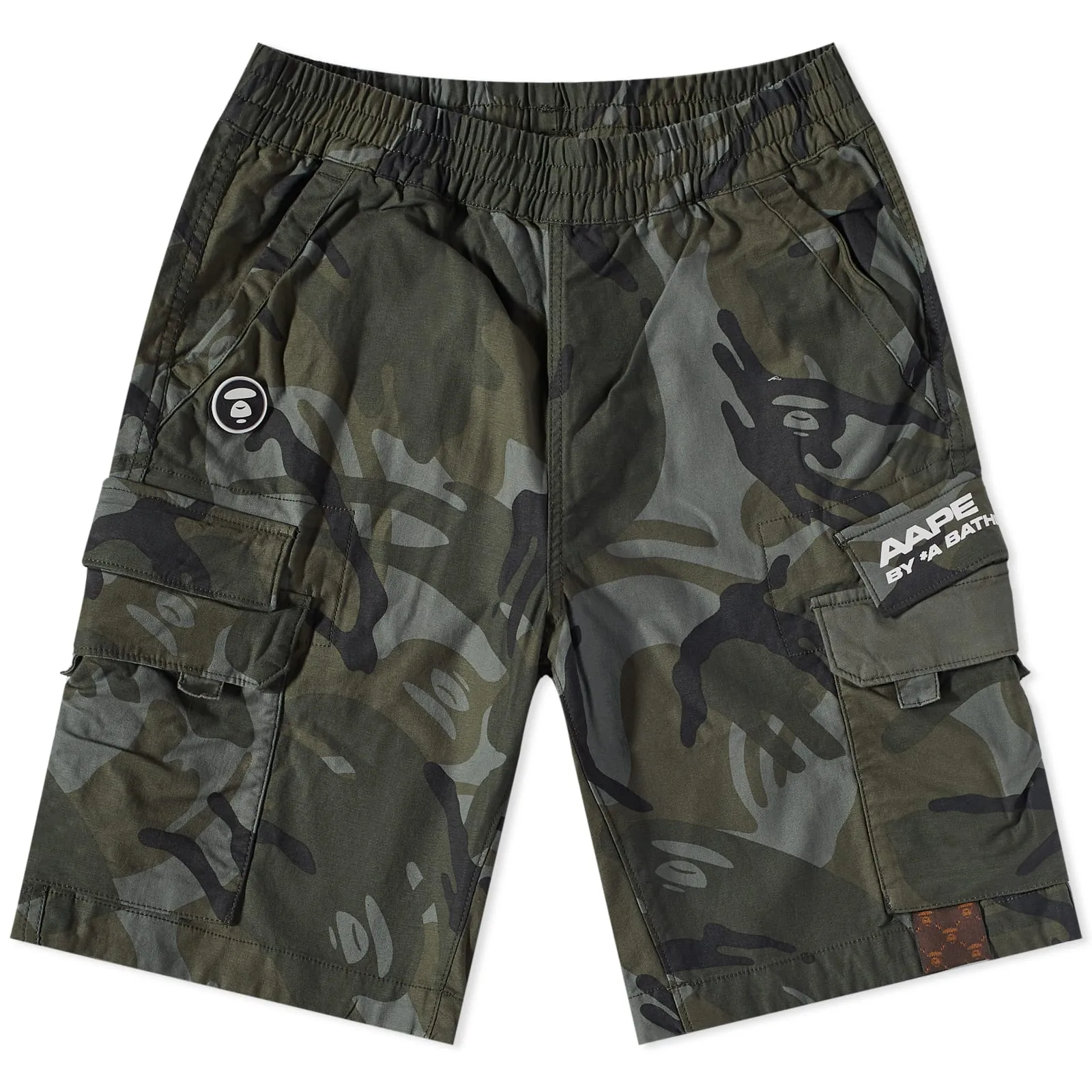 Khaki AAPE Camo Cargo Shorts