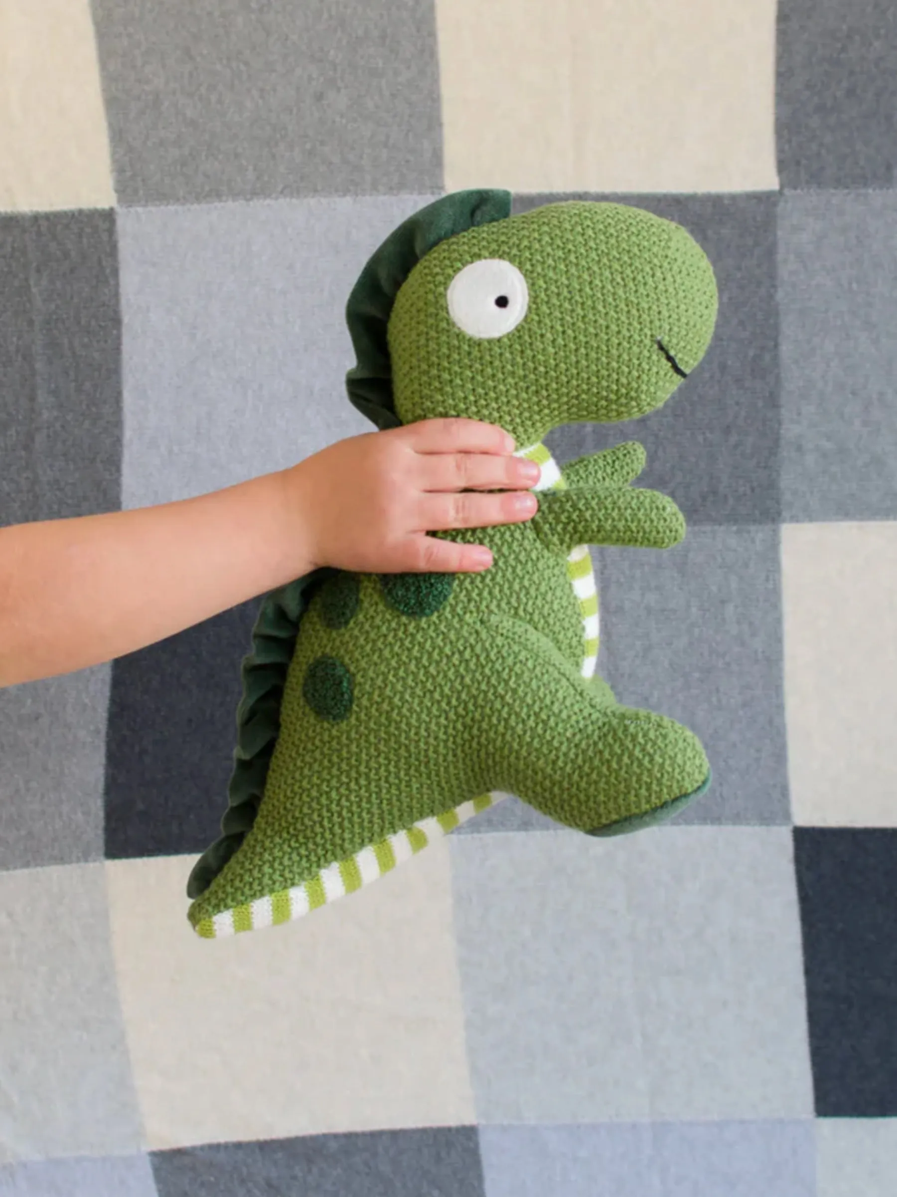 Knitted Dinosaur Toy in Big Dodger Style