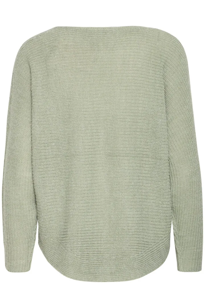 Sage Green Round Neck Knit Jumper