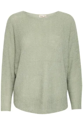 Sage Green Round Neck Knit Jumper