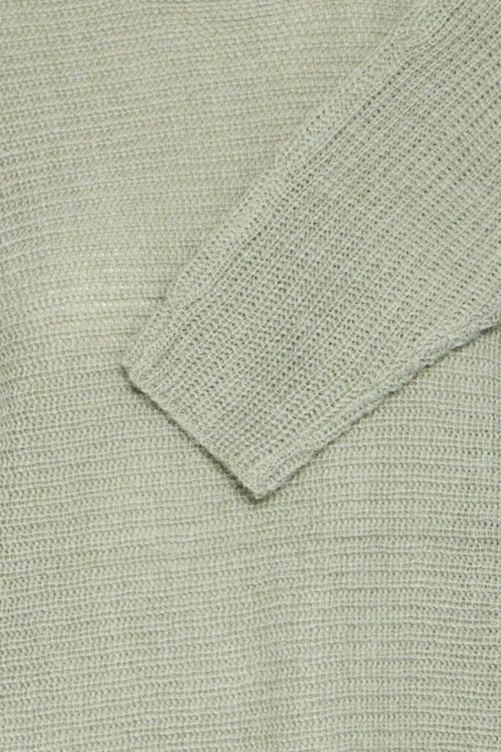 Sage Green Round Neck Knit Jumper