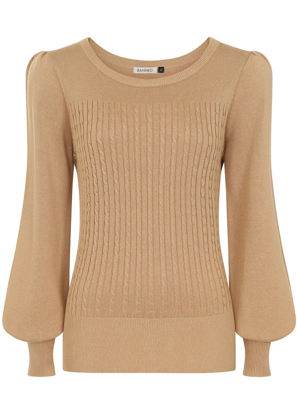 Biscuit Beige Banned Una Cable 40's Jumper