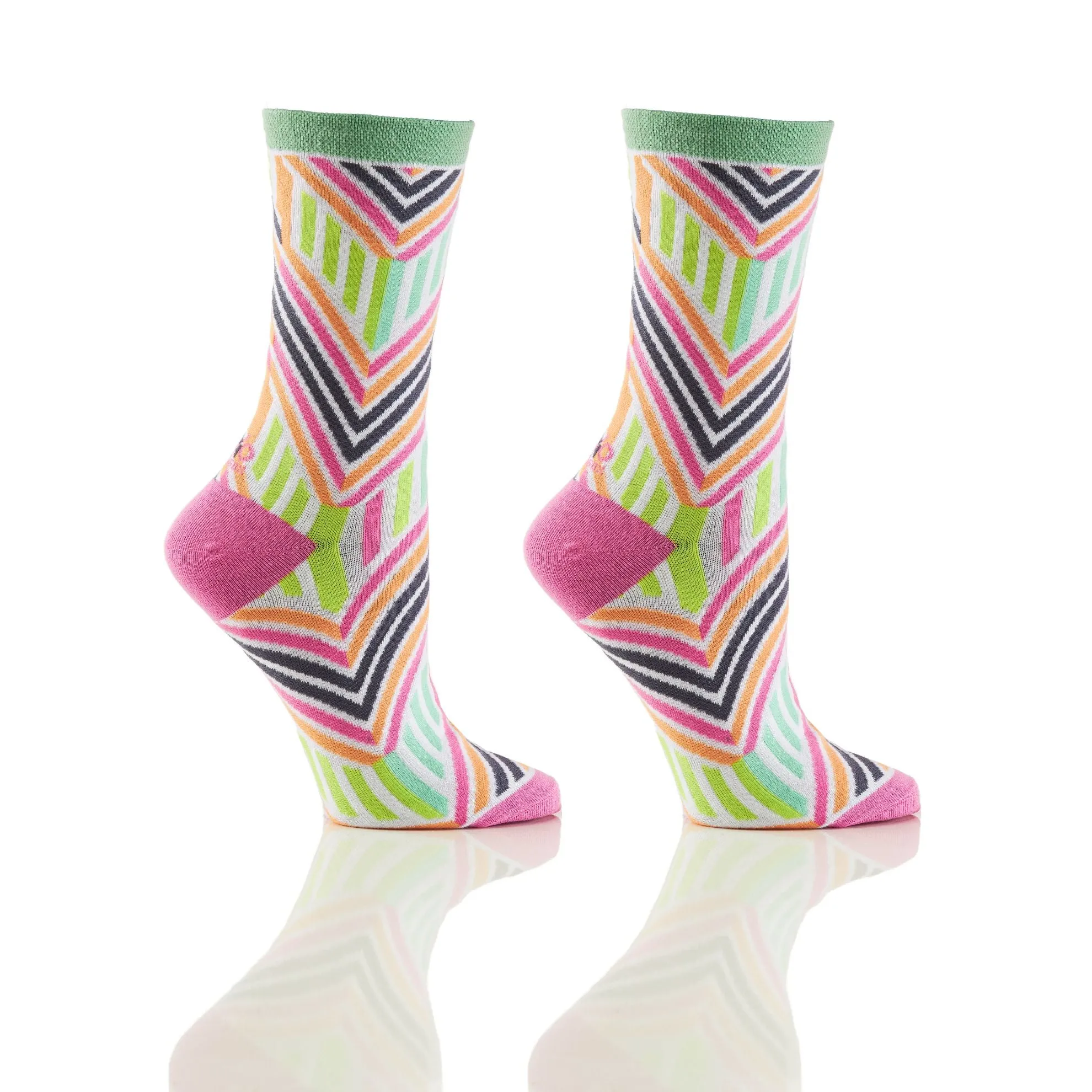 Ladies' striped crew sock