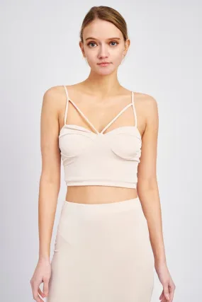 Front Tie Cropped Cami