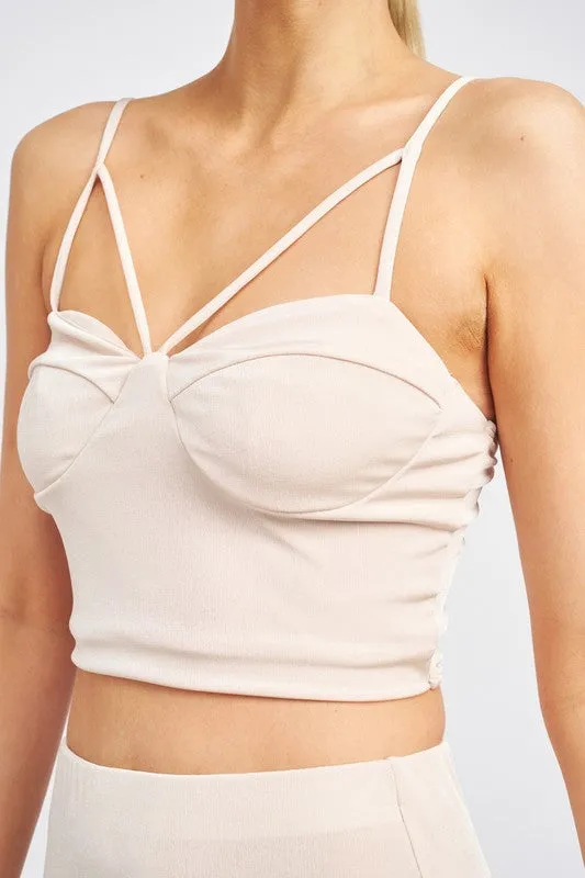 Front Tie Cropped Cami
