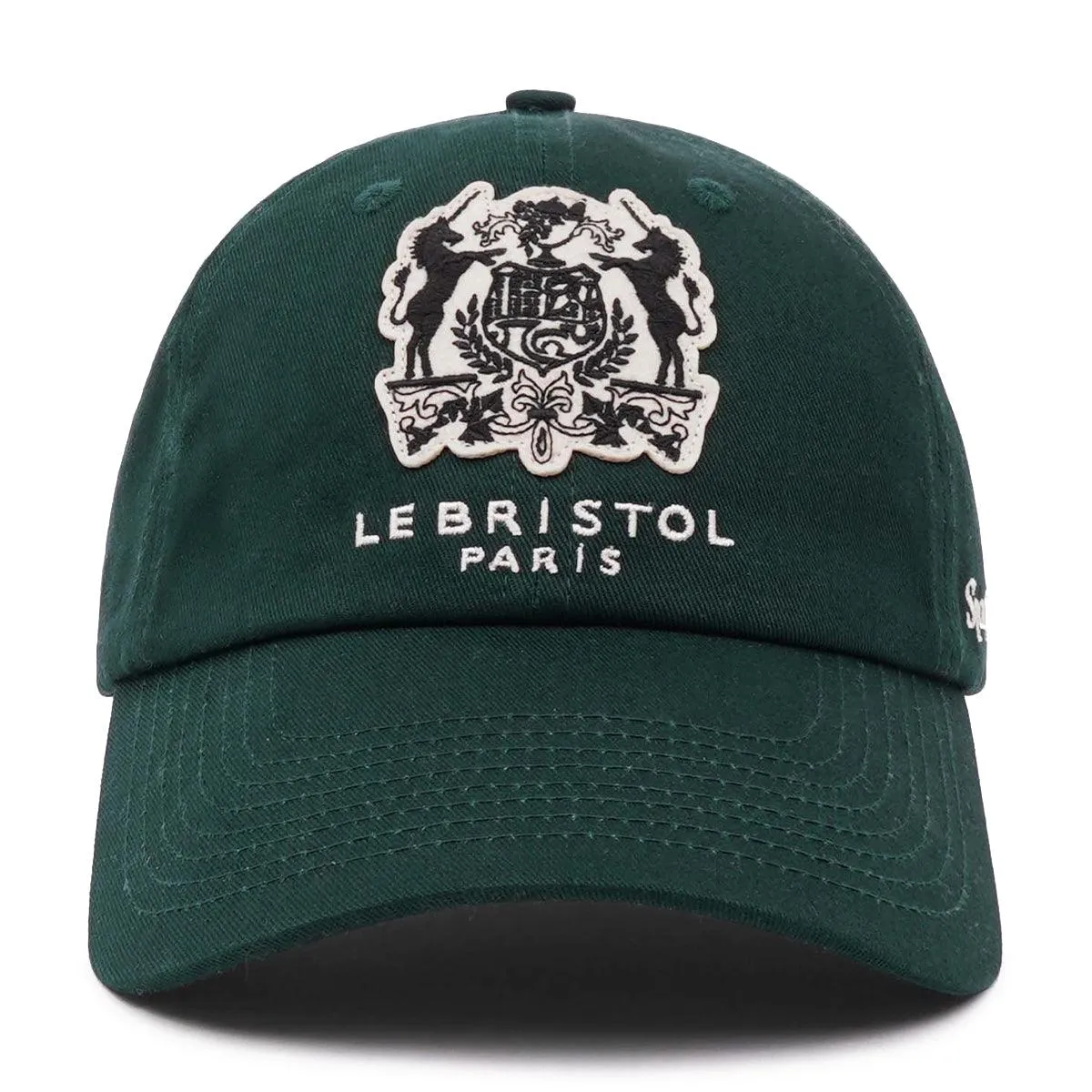 Le Bristol Paris Crest Wool Cap Forest Green