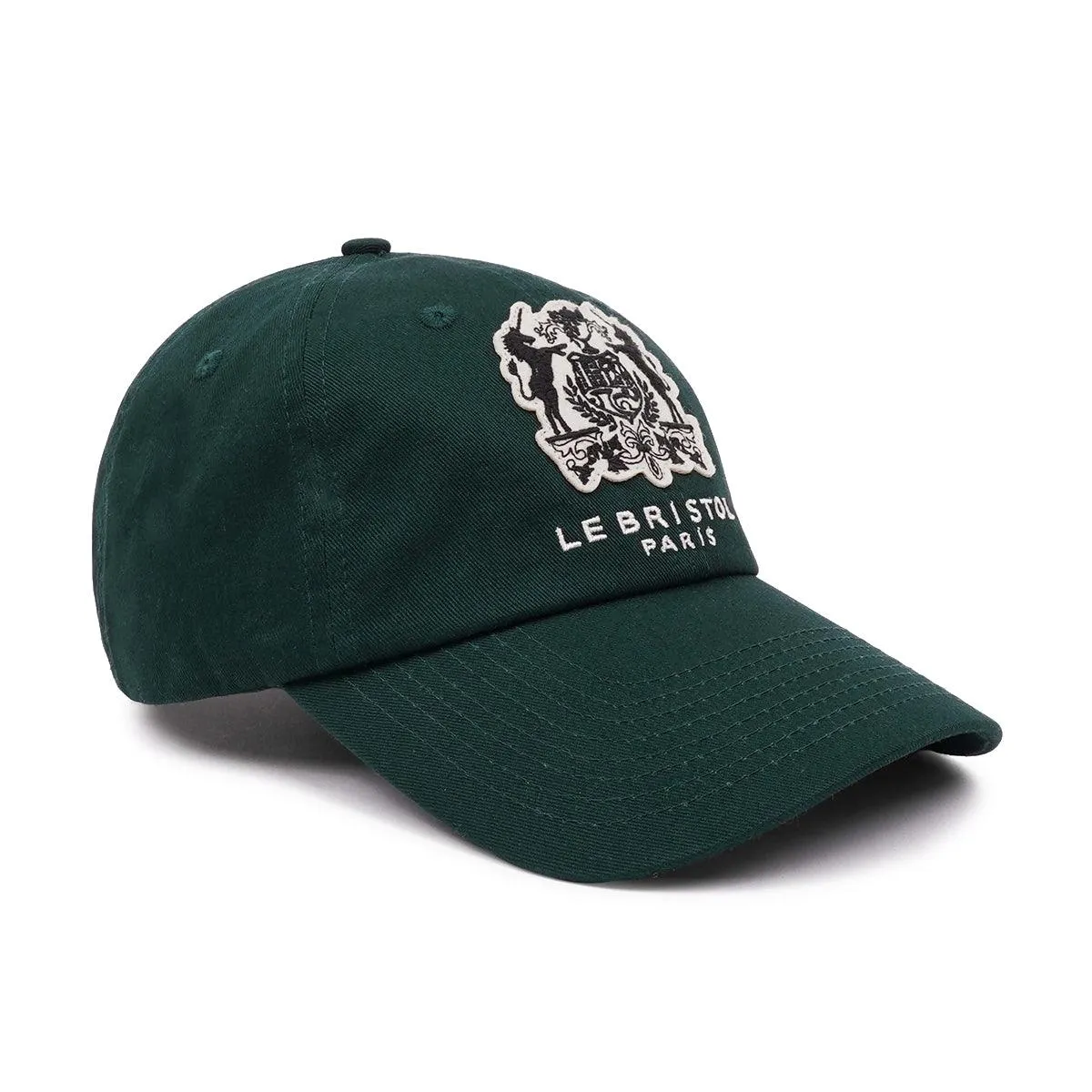 Le Bristol Paris Crest Wool Cap Forest Green