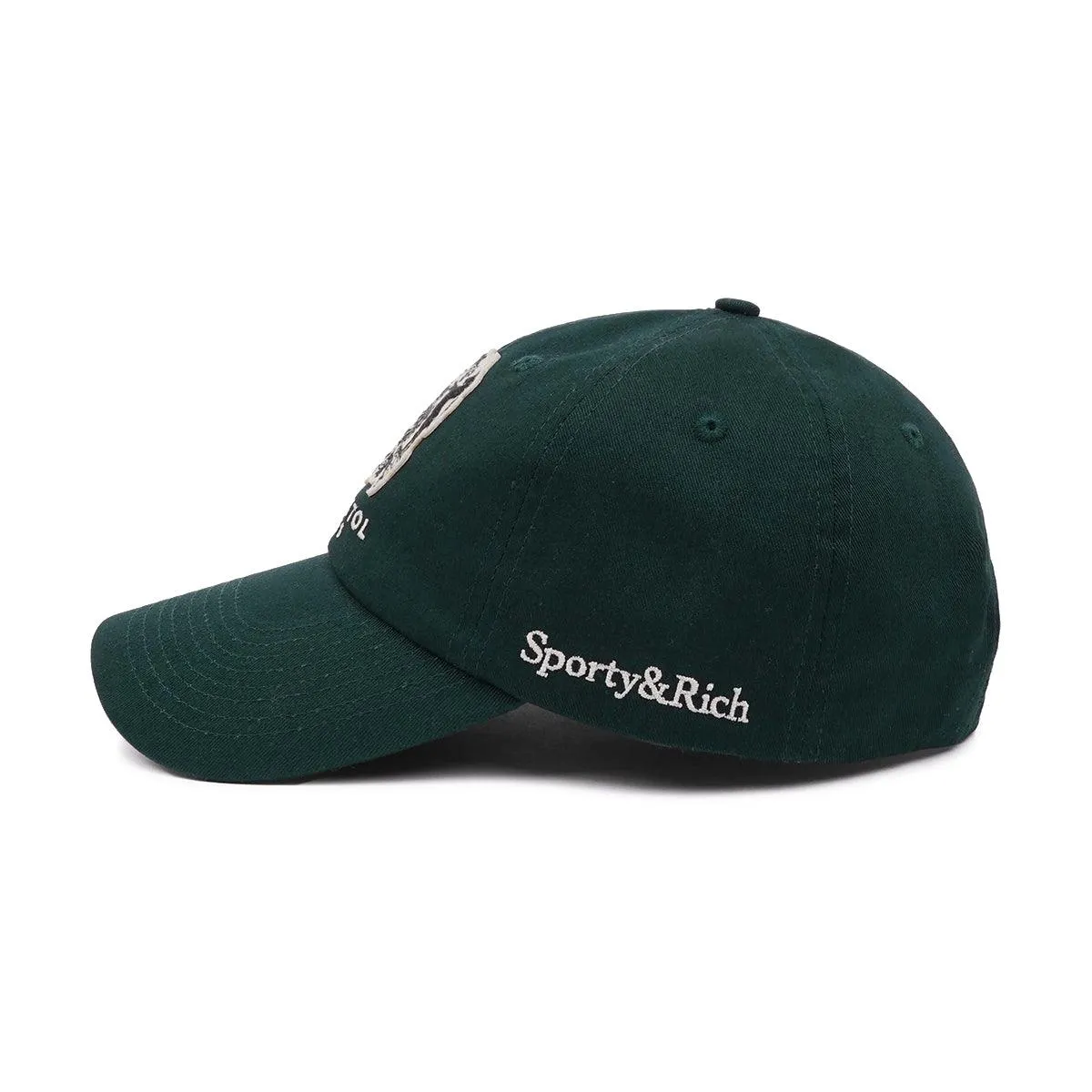 Le Bristol Paris Crest Wool Cap Forest Green