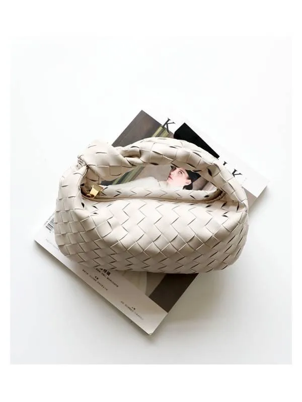 Divo Woven Hobo Bag in Cowhide