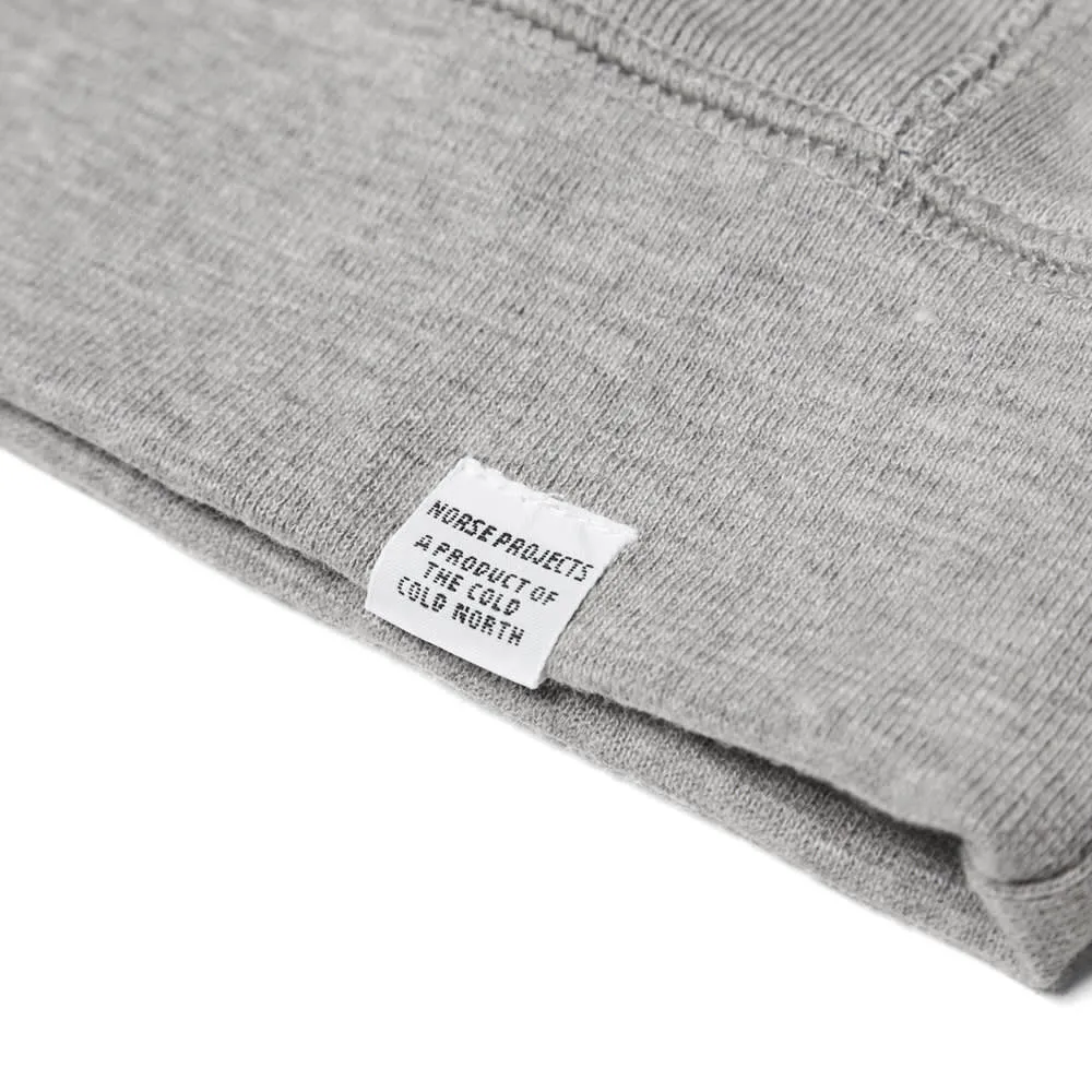 Norse Projects Light Grey Melange Wool Ketel Crew Knit Sweat