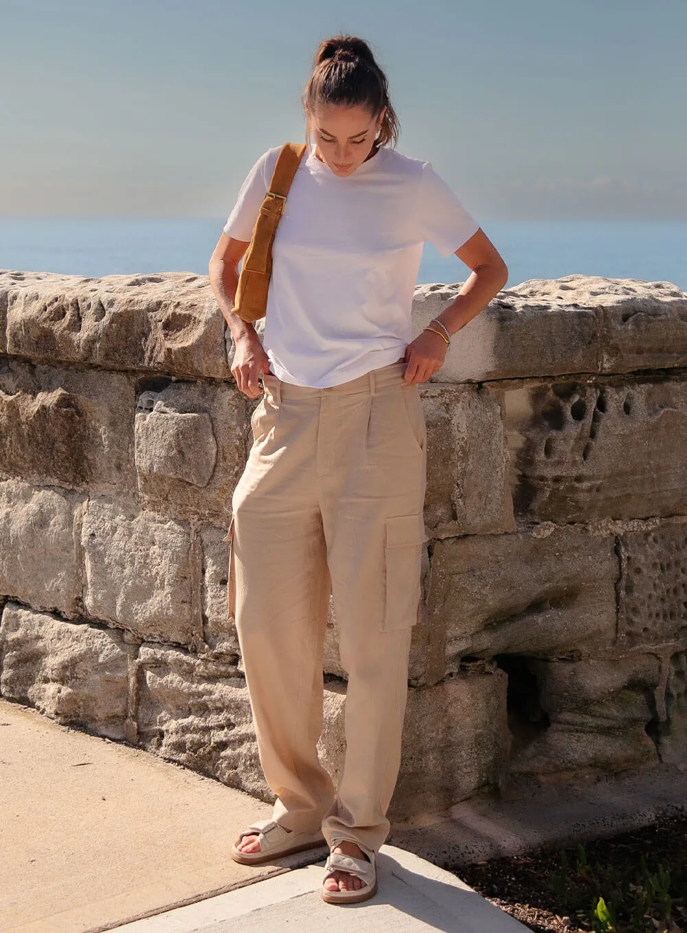 Pleated Short Skirt with Cargo Pockets