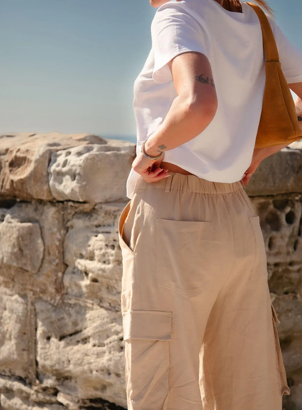 Pleated Short Skirt with Cargo Pockets