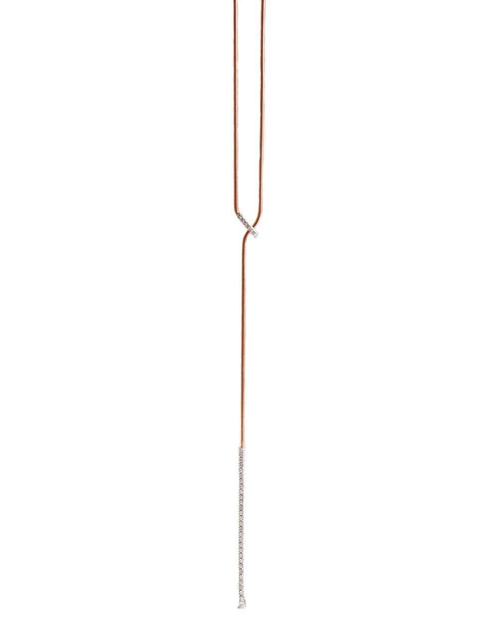 Diamond Lariat Tennis Necklace