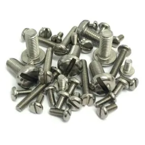 M3.5 x 30mm Slotted Pan Head Screws (DIN 85) - A2 Stainless Steel