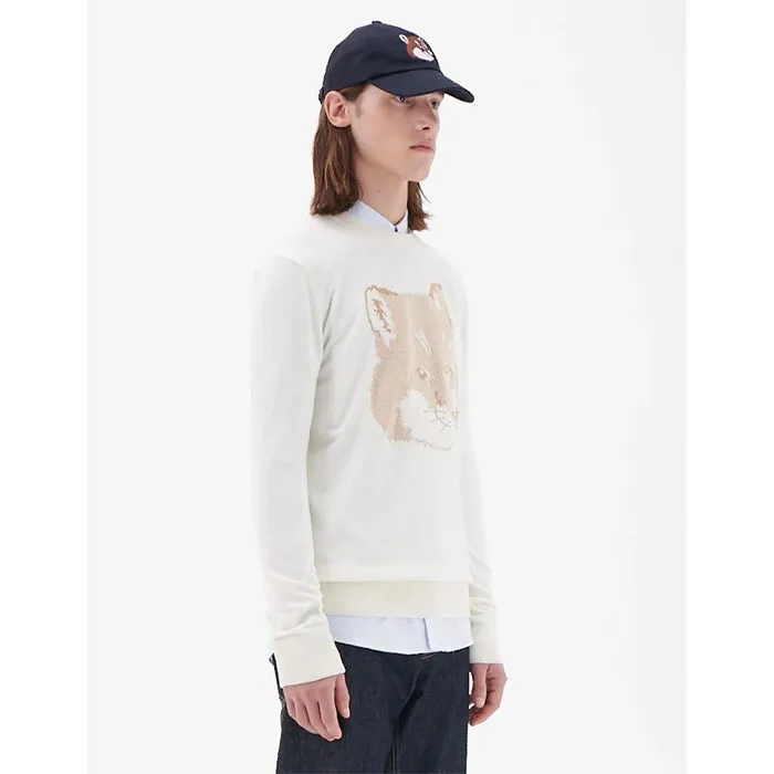 Unisex Wool Crew Neck Long Sleeves with V-neck & Crew Neck by MAISON KITSUNE