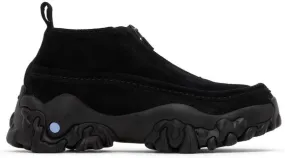 MCQ Black Crimp Moccasin Boots