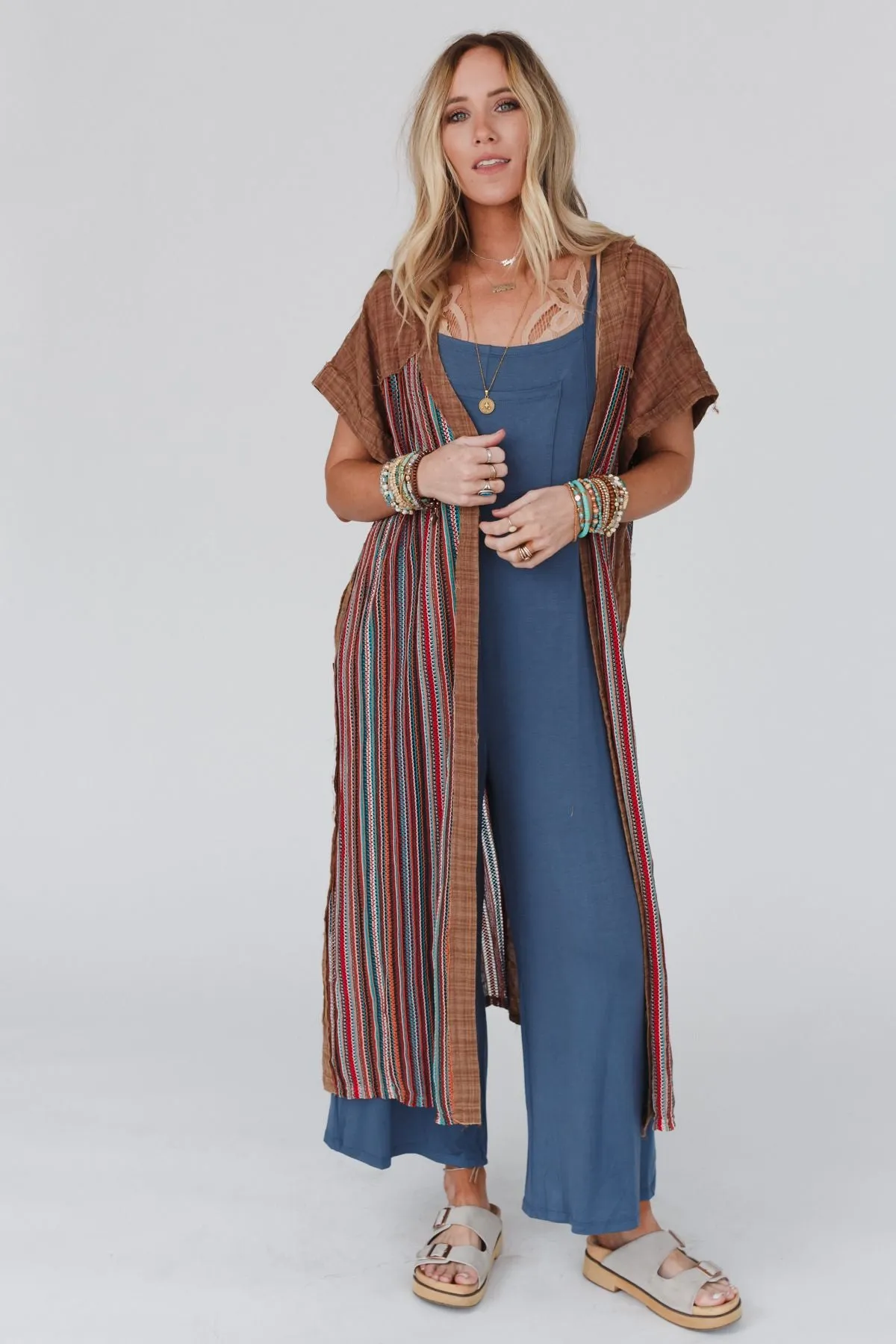 Wild Heart Buttoned Duster - Mocha