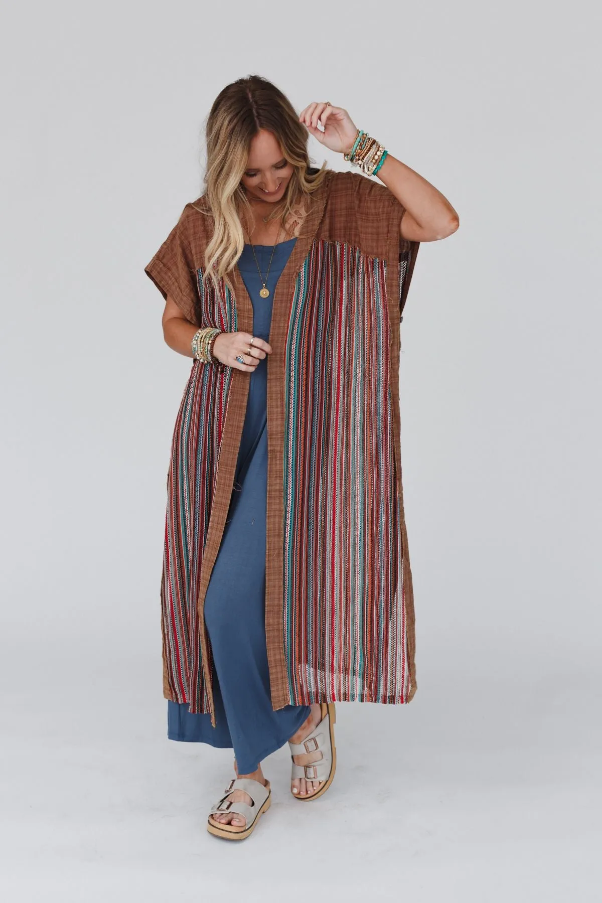 Wild Heart Buttoned Duster - Mocha