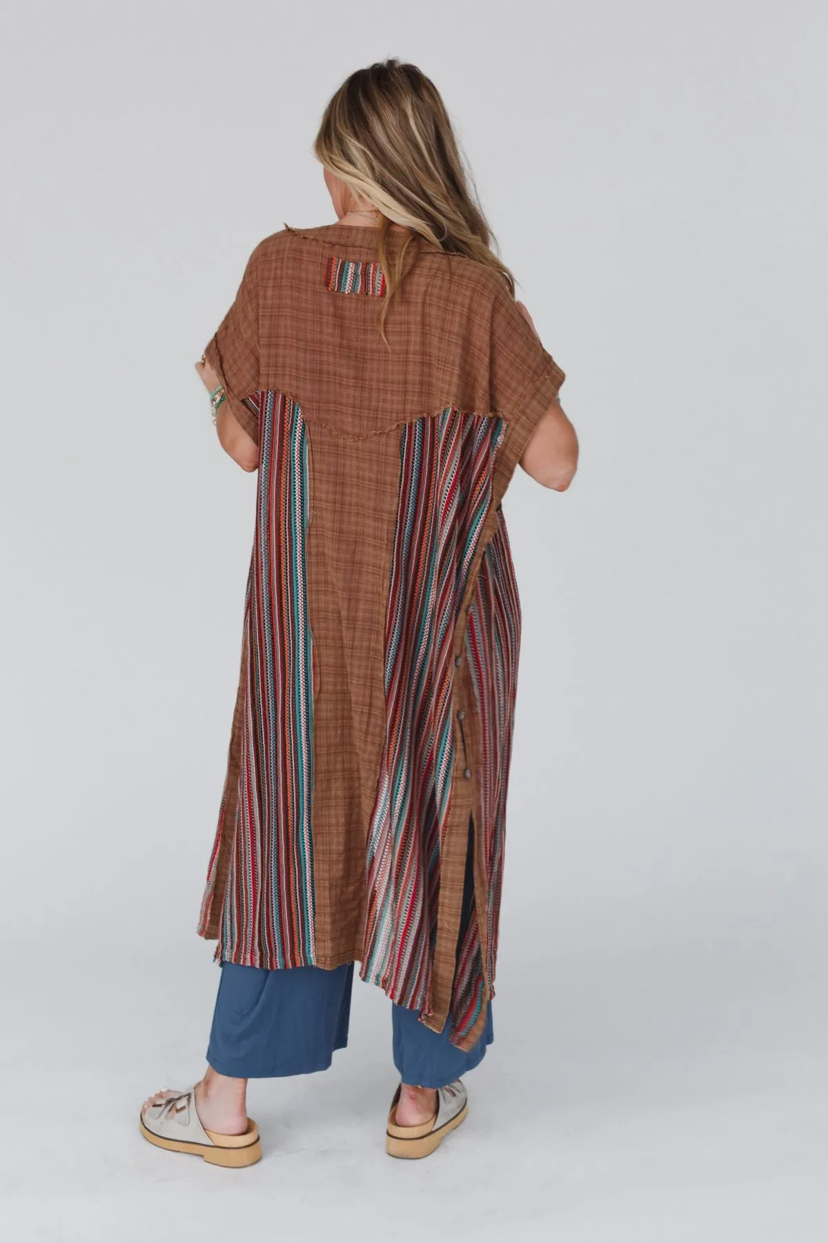 Wild Heart Buttoned Duster - Mocha