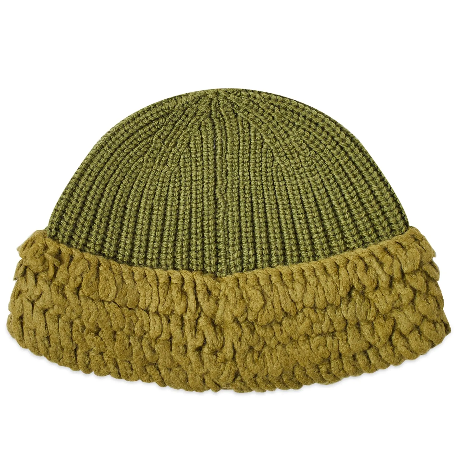 Moncler Genius Salehe Bembury Knitted Beanie in Khaki