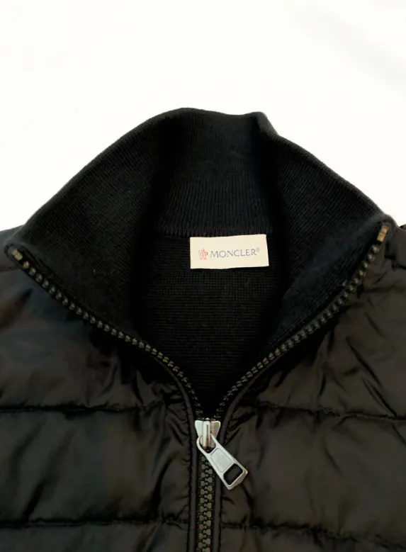 Wool Nylon Plain Logo Jacket