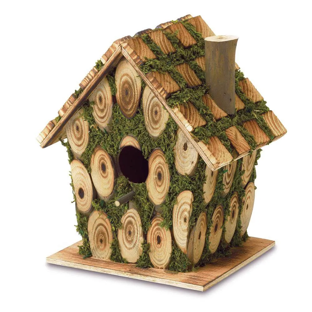 Moss Edged Birdhouse