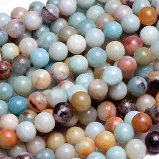 Multi-Color Round Amazonite 4mm, 6mm, 8mm, 10mm