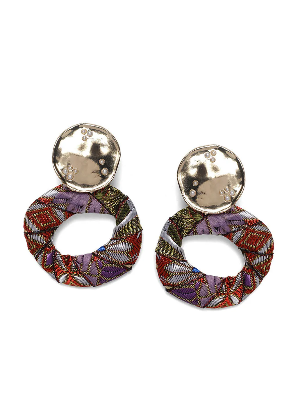 Multicolor Fabric Earring